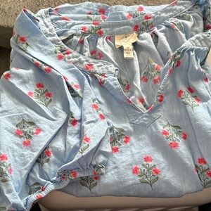 St. John's Bay Blue Floral Blouse